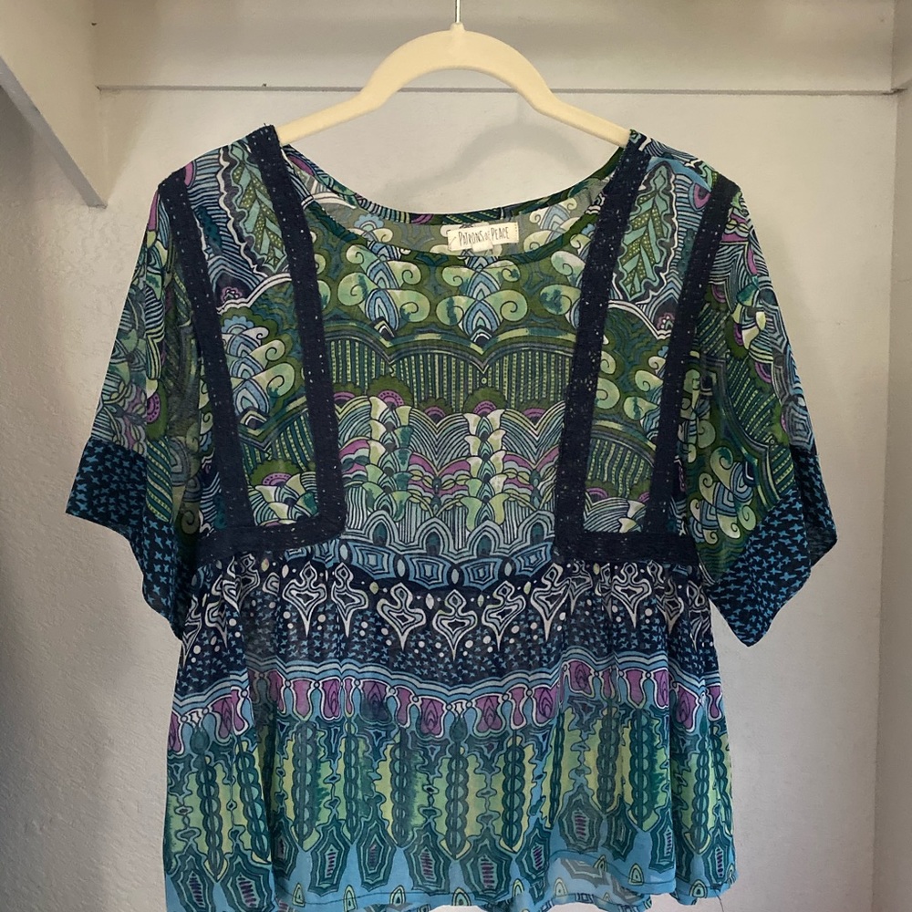 Boho sheer blouse